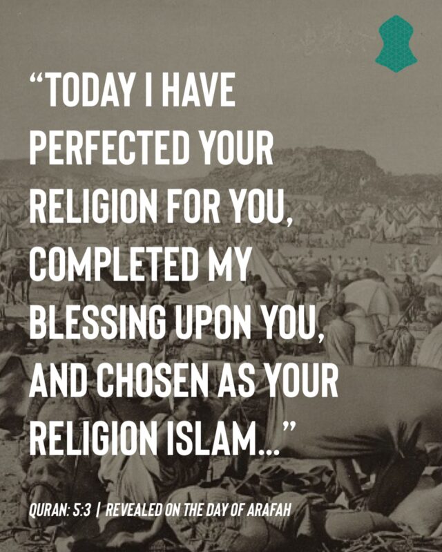 “Today I have perfected your religion for you, completed My blessing upon you, and chosen as your religion islam…” Q: Surah al-Ma’idah: 3 | This verse was revealed to the Final Messenger of God ‎ﷺ, on the Day of Arafah, during his final pilgrimage. 

⭐️ Sacred Footsteps is run by a small team of volunteers. It is funded entirely by our followers/readers/listeners. If you enjoy our content and share our vision please consider supporting us financially via the link in our bio ✨